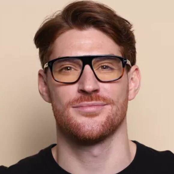 Tom Ford Women Eyeglasses Black Havana Blue Light Block Pilot FT5901-B-N 056 NEW - Picture 9 of 9